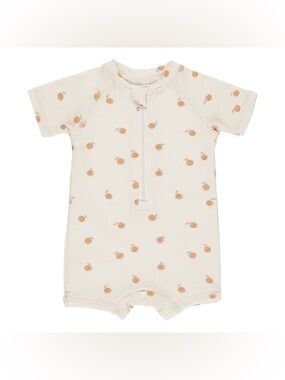 NWT QUINCY MAE ZIP RASHGUARD ONE-PIECE ORANGES 12-18m